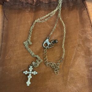 Elegant Gold Cross Pendant Necklace